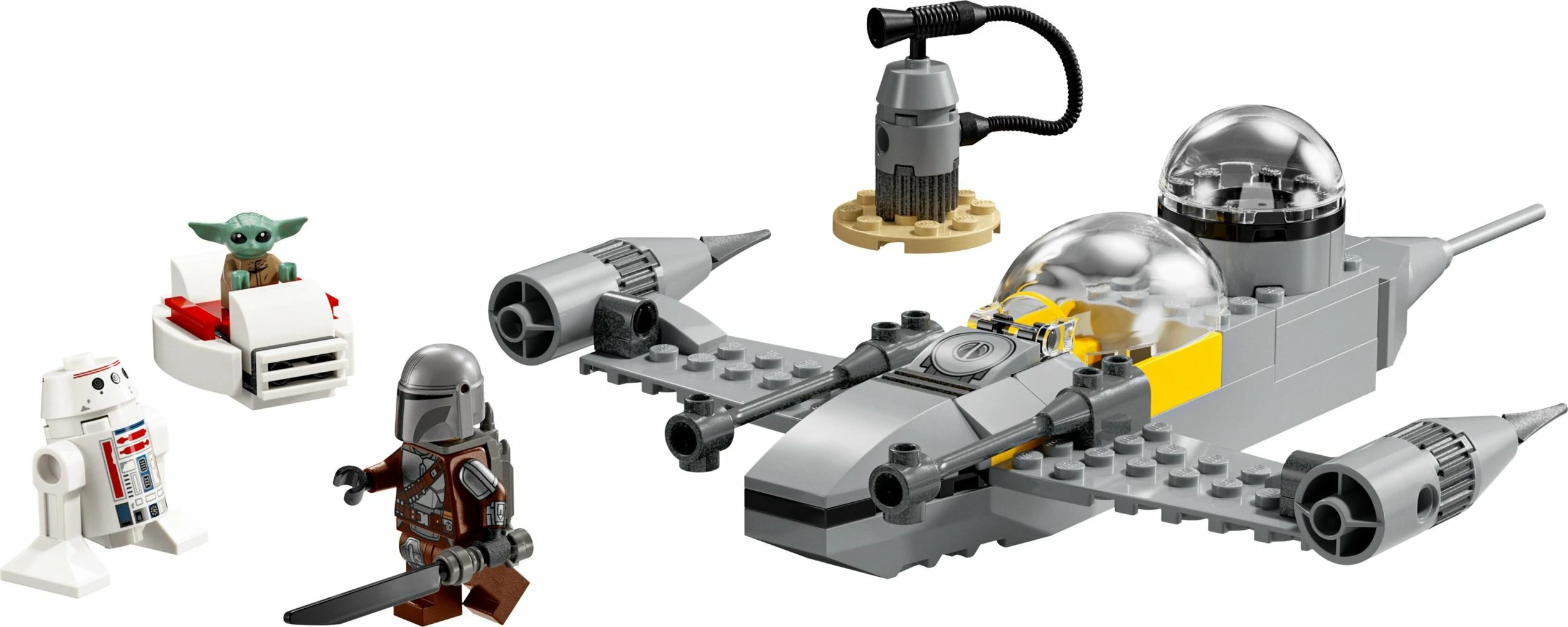 Set LEGO Star Wars N-1 Starfighter Mando dhe Grogu 75410, 92 copë, 4+