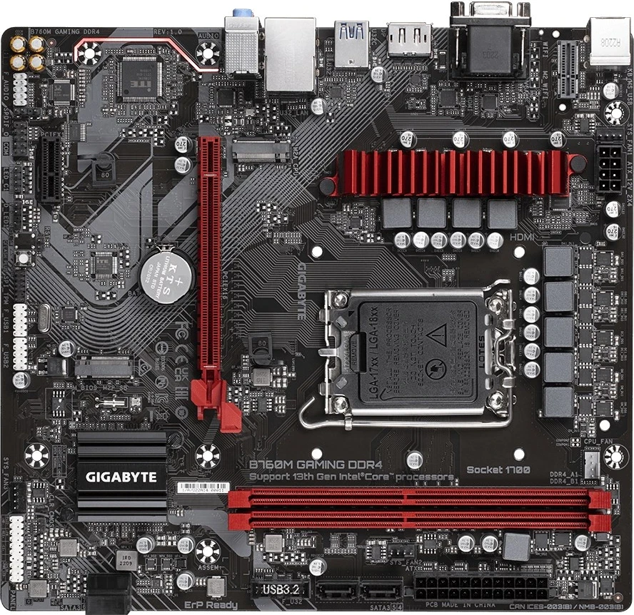 Pllakë amë Gigabyte B760M Gaming DDR4, micro ATX, LGA 1700,  Intel B760 