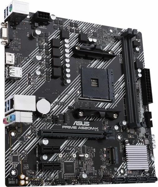 Pllakë amë Asus PRIME A520M-K, 2x RAM DDR4 deri 64GB, M.2, 4x SATA 3