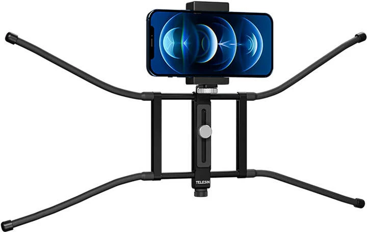 Mbajtës universal rrjete Telesin TE-FM-001 për kamera dhe telefona, i zi