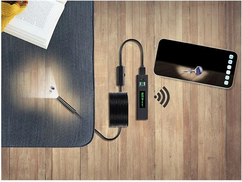 Kamerë endoskopike Tracer HardWire 5M 8MM LED WiFi, e zezë