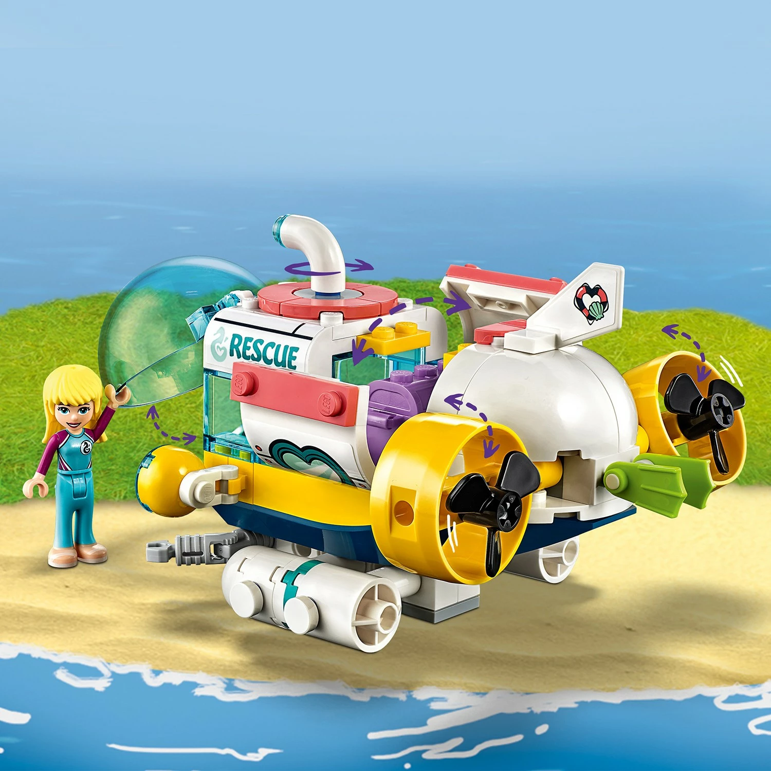 Set ndërtimi LEGO Friends Dolphins Rescue Mission 41378, 363 pjesë, shumëngjyrësh