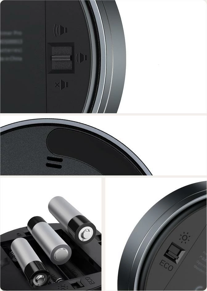 Timer digjital Baseus FMDS000013, ekran LED, magnet, 3 nivele zëri, i zi
