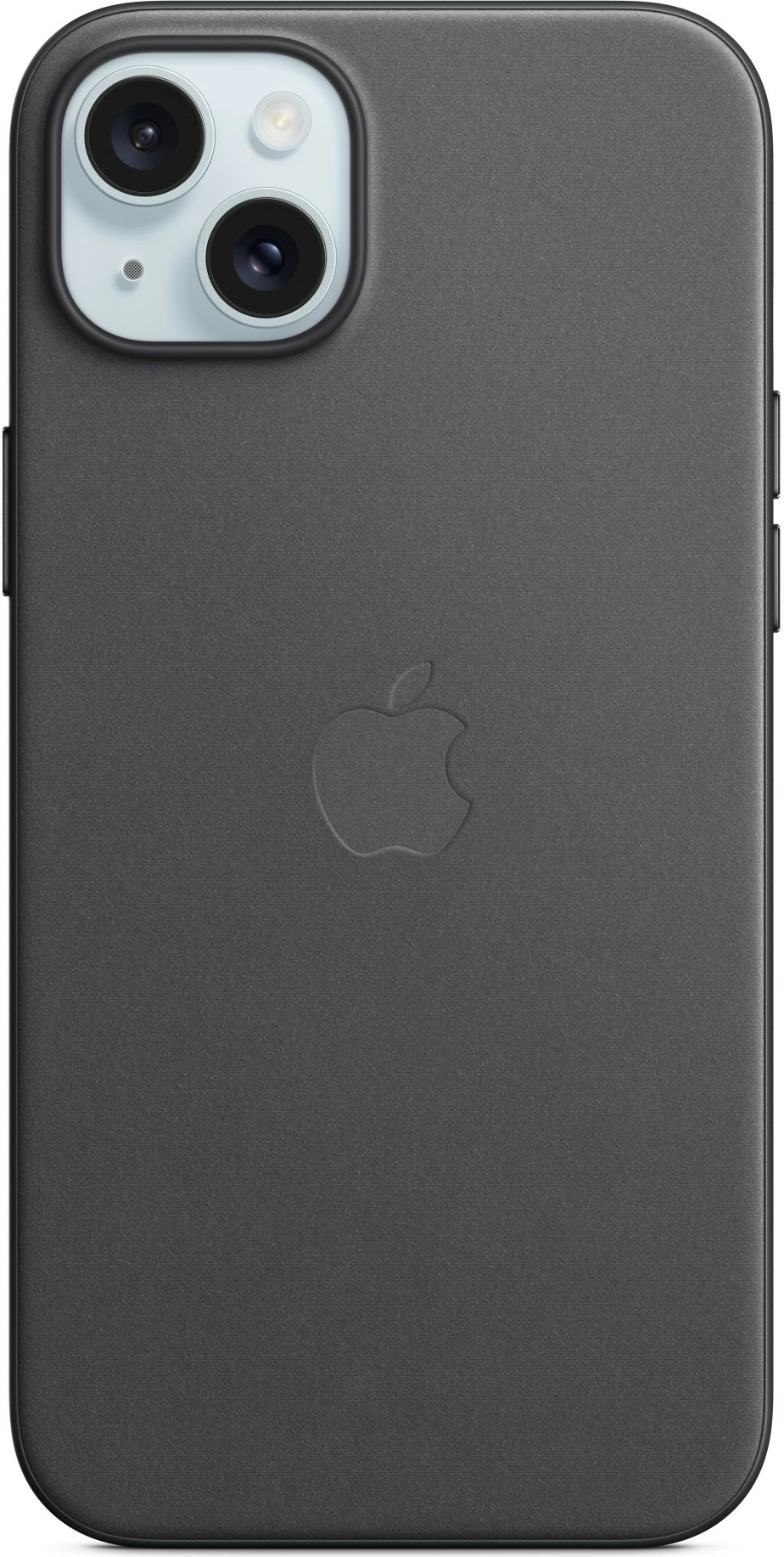 Mbështjellës Apple FineWoven për iPhone 15 Plus, MagSafe, i zi
