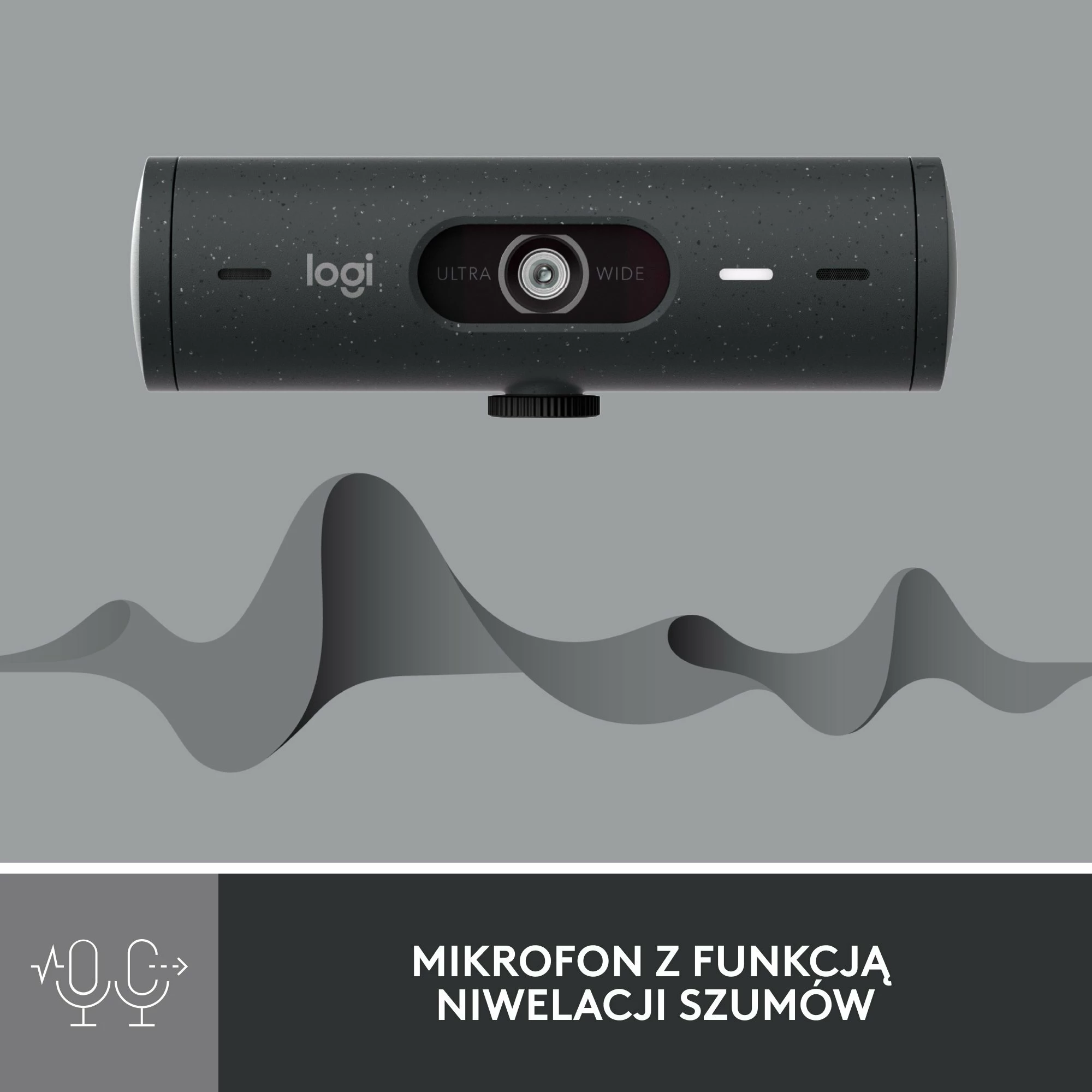 Webkamerë Logitech Brio 500 (960-001422) Full HD 1080p USB-C, Graphite