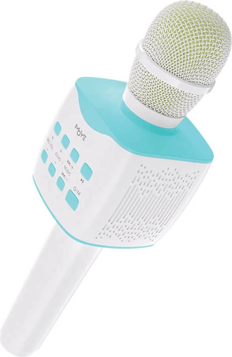 Mikrofon karaoke Moye Melodious MDS-5 Bluetooth 5.0, TF/USB, i bardhë me mentë