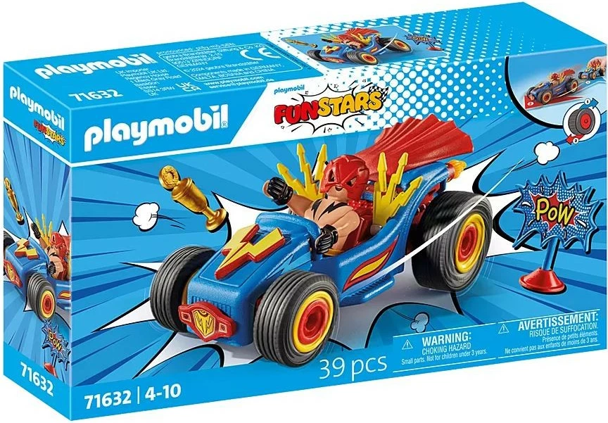 Set figurine Playmobil Funstars 71632 me wrestler dhe gokart, 39 pjesë