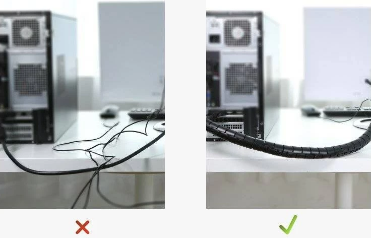 Mbështjellës kabllosh UGREEN LP121, 1.5 m, 25 mm, zi