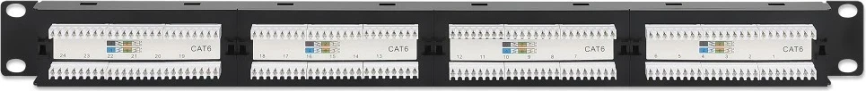 Patch panel Intellinet 721035, 19" 1U, 24 porty RJ45 Cat6 UTP, e zezë
