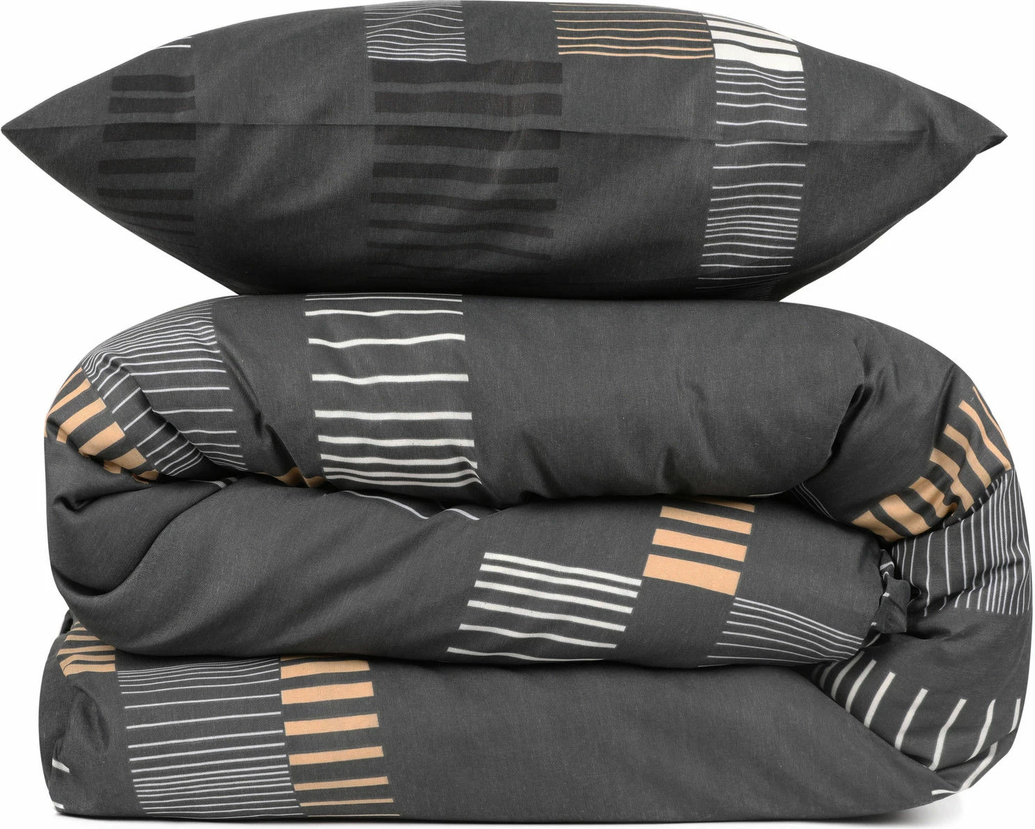 Set mbulesë krevati e qepur, king size, ngjyrë antracit, Trace, L'essentiel