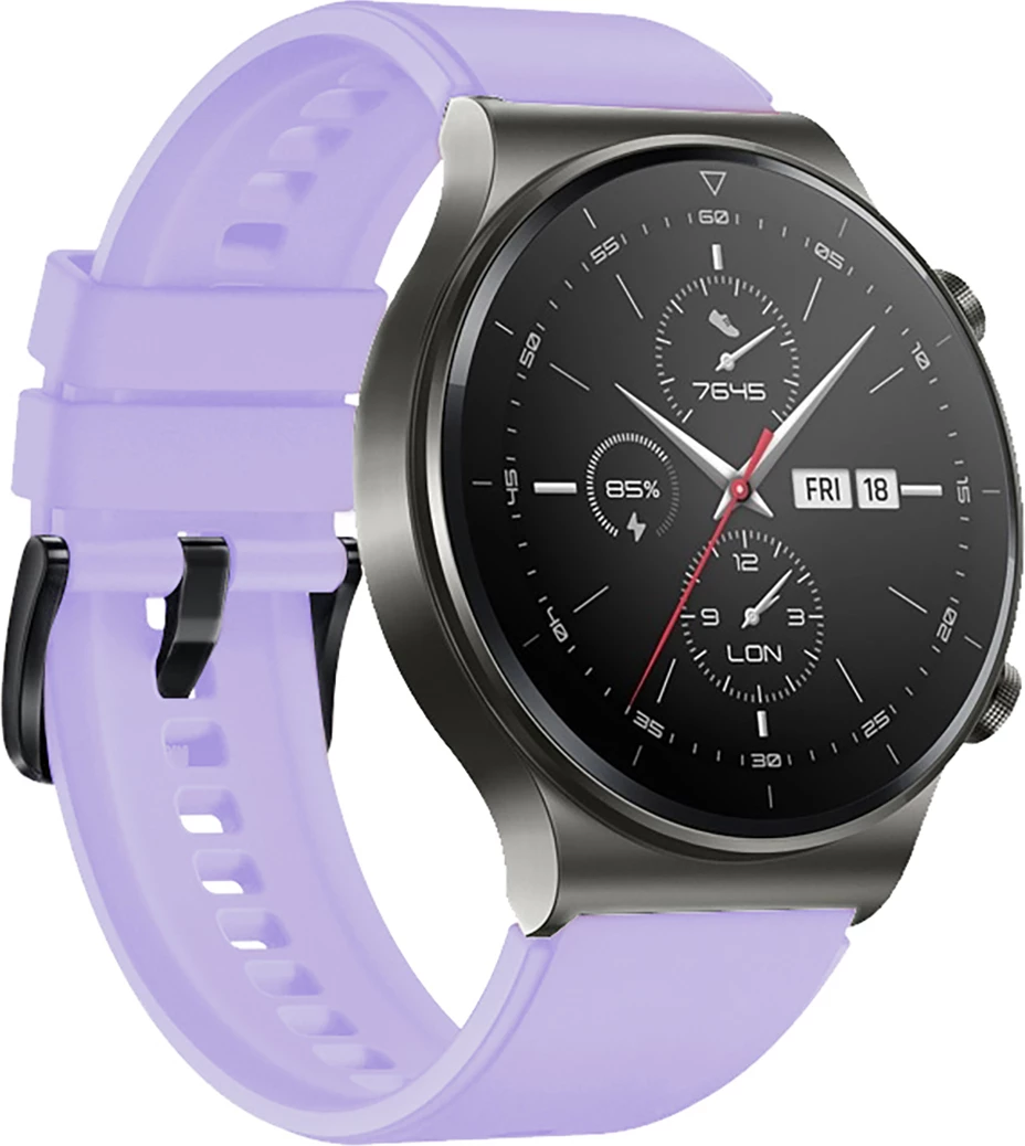 Rrip silikoni për Huawei Watch GT 2/3/4/2 Pro/3 Pro/4 Pro/GT 2e 46mm, Hurtel, vjollcë