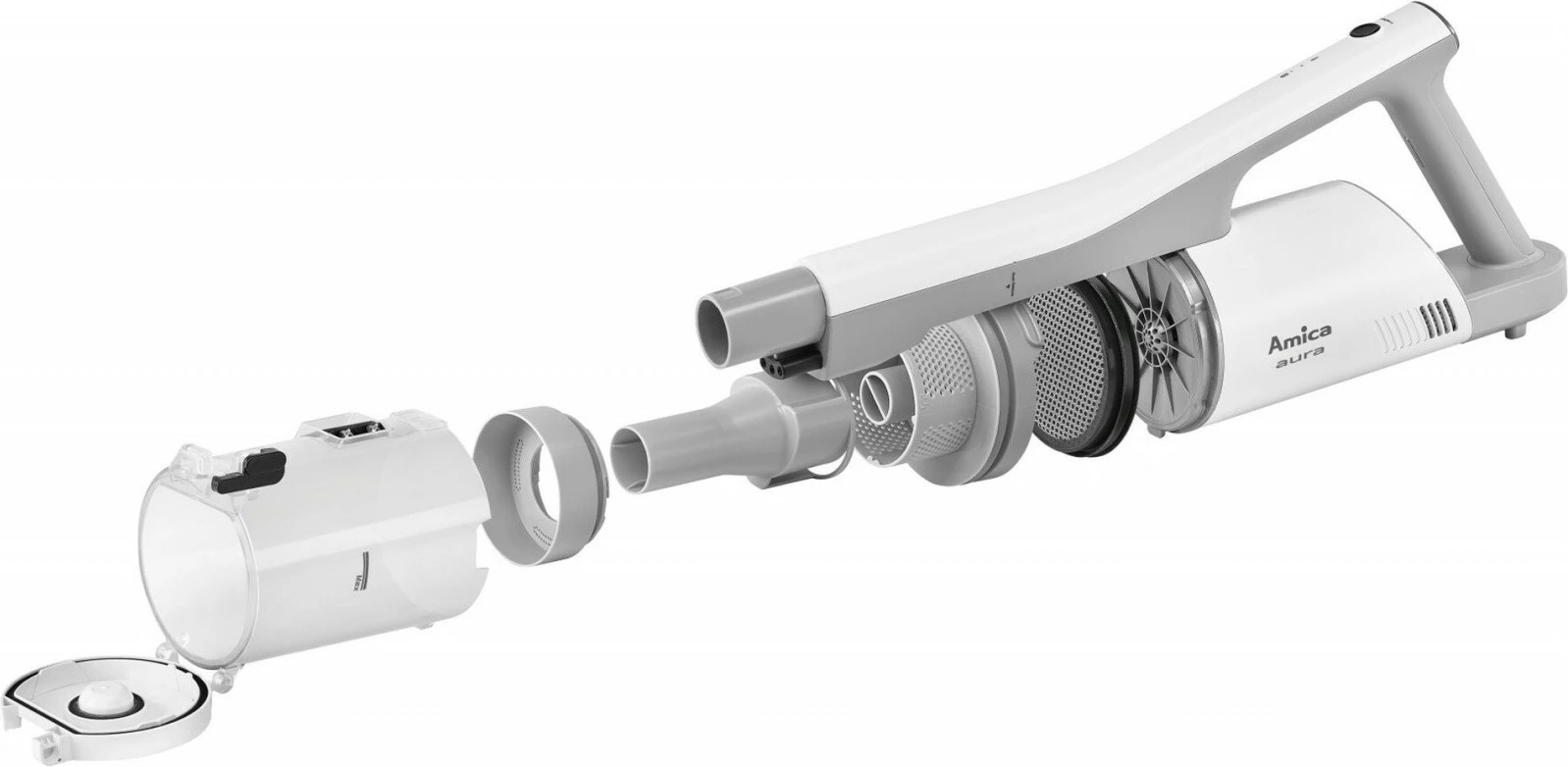 Fshesë me korrent vertikale Amica AURA VM 7050, pa kabllo, 450 ml, e bardhë