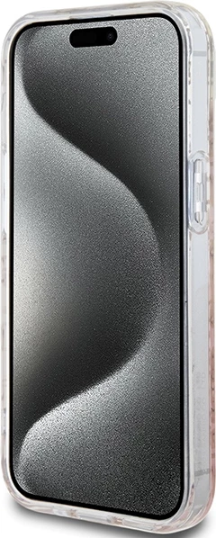 Mbështjellës Hello Kitty IML Gradient Electrop Crowded Kitty Head për iPhone 15, rozë