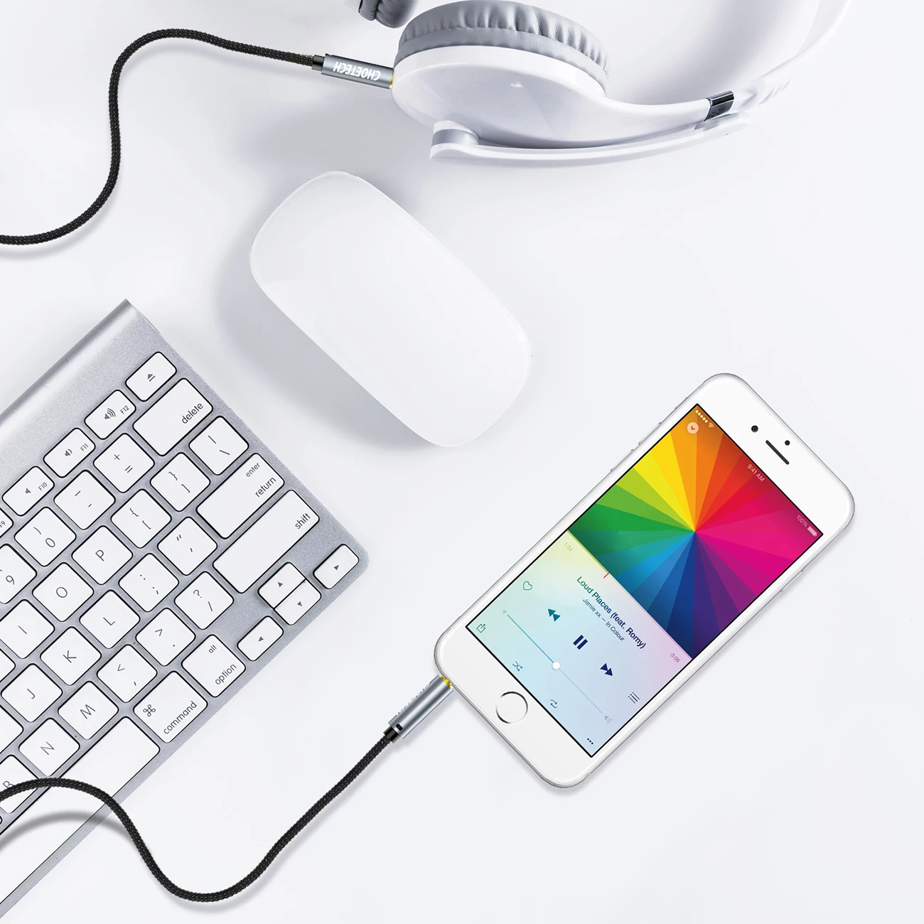 Kabllo audio Choetech AUX002, mini jack 3.5mm (mashkull-mashkull), 1.2m, e zezë