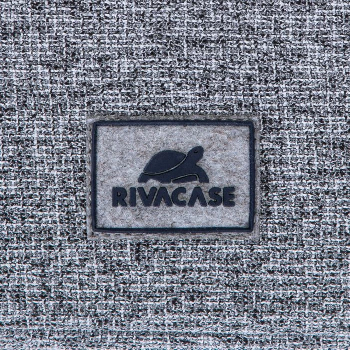 çantë laptopi RIVACASE 7913 13.3\", poliester waterproof, me doreza, gri e çelët