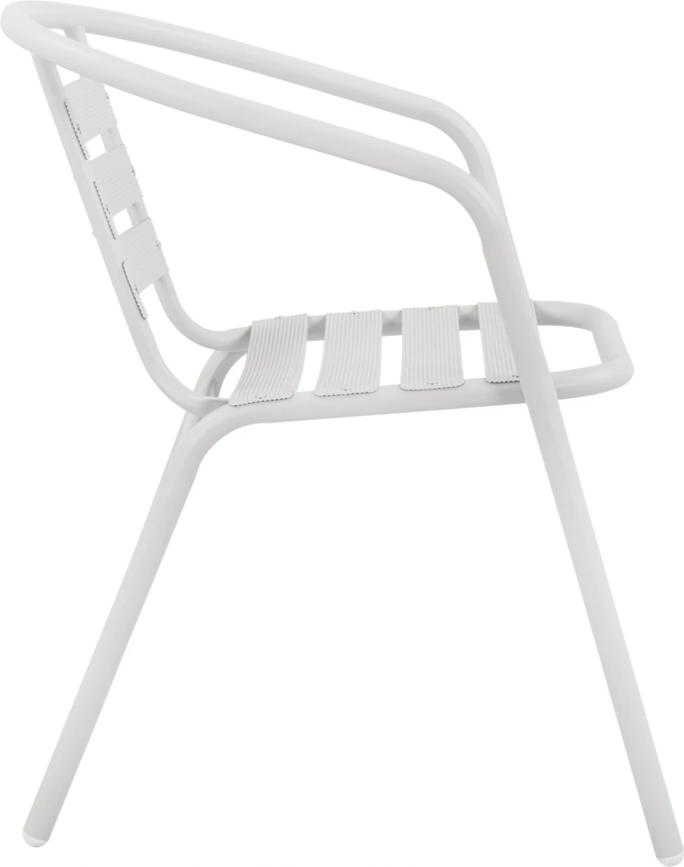 Karrige Laura Metalike e Bardhë me feta alumini FH5037.02 54x59x73cm