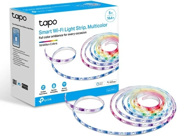 Dritë LED TP-Link Tapo Smart Wi-Fi, Multicolor, 5m