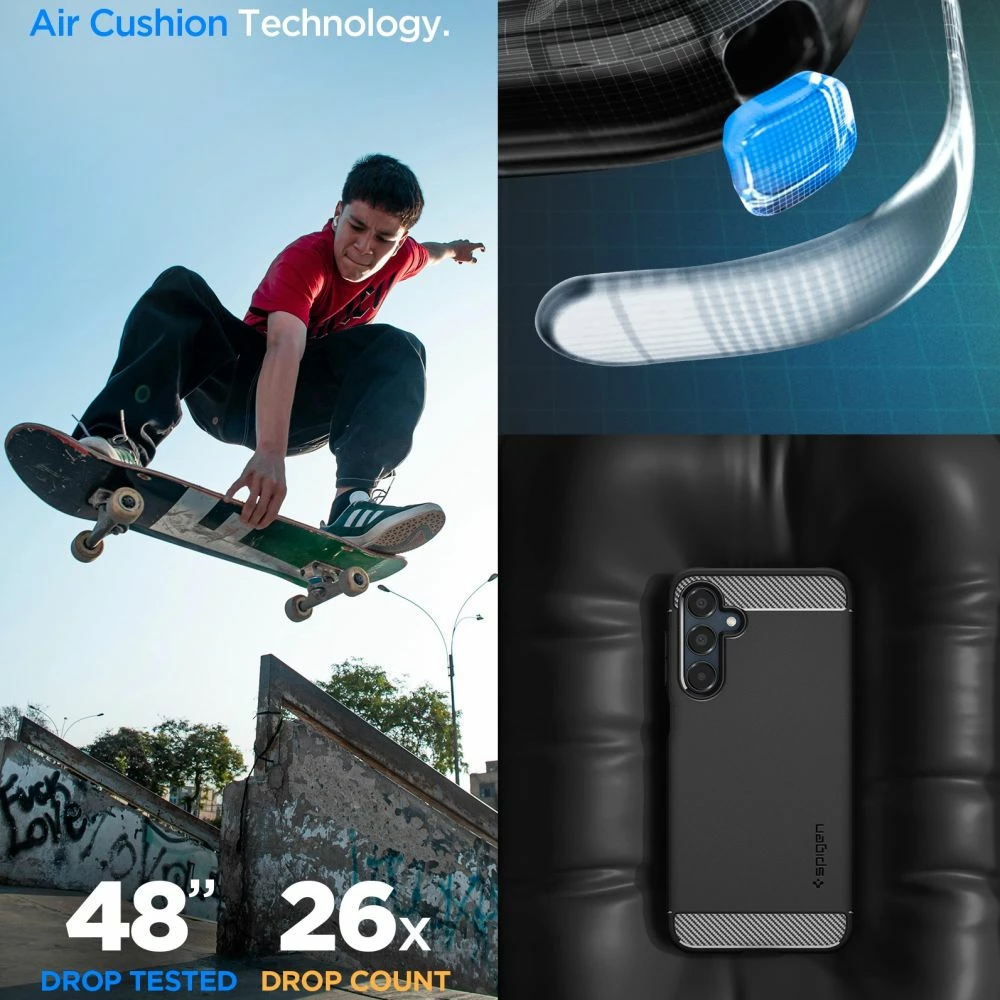 Mbështjellës Spigen Rugged Armor për Samsung Galaxy A16, i zi