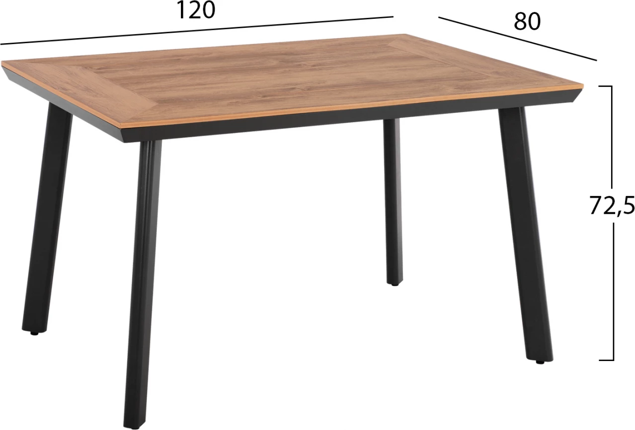 Set për darkë 5 pjesë, tavolinë 120x80 dhe karrige me litar FH11535.02