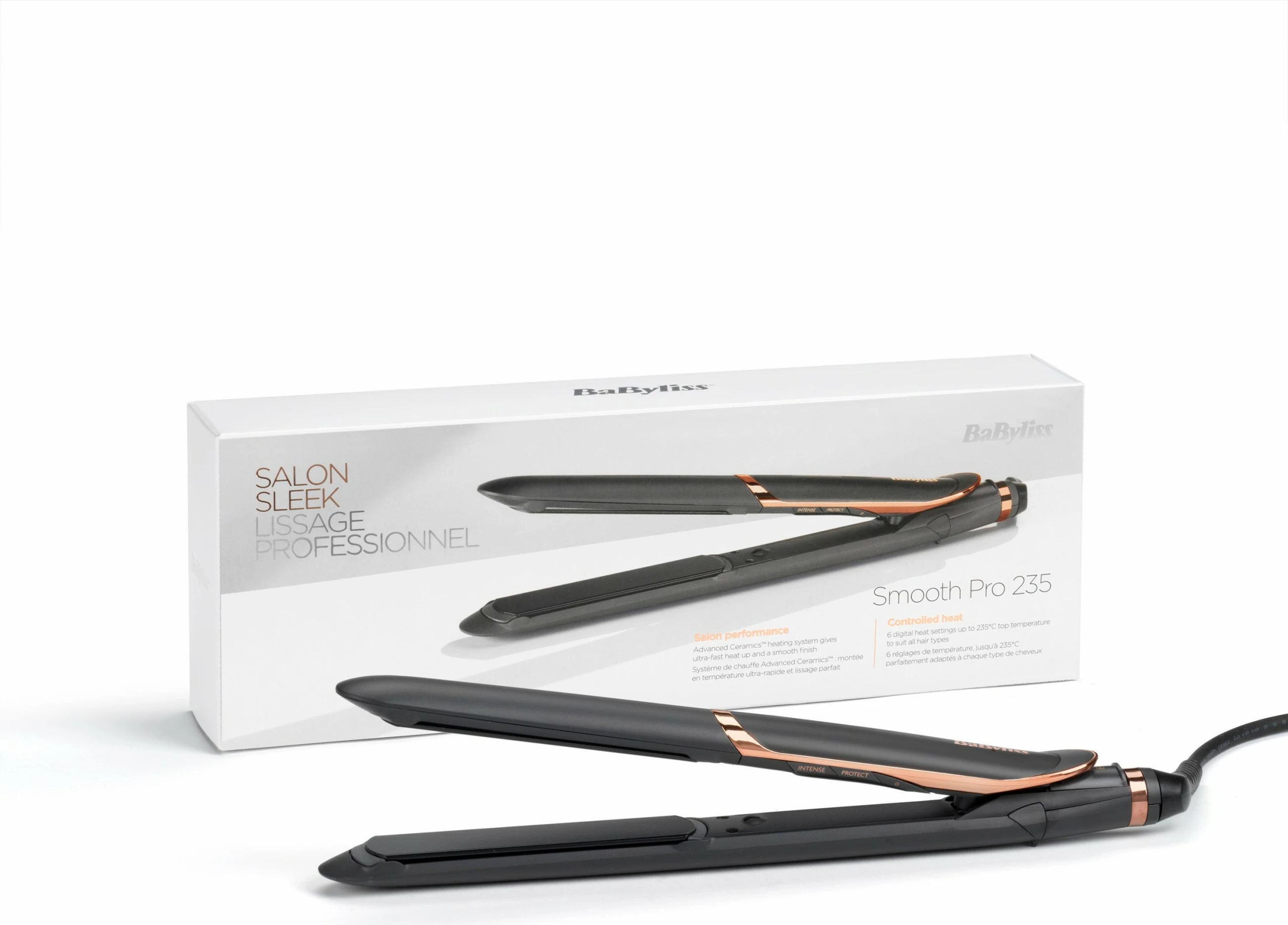 Hekur flokësh BaByliss ST394E Smooth Pro 235, e zezë