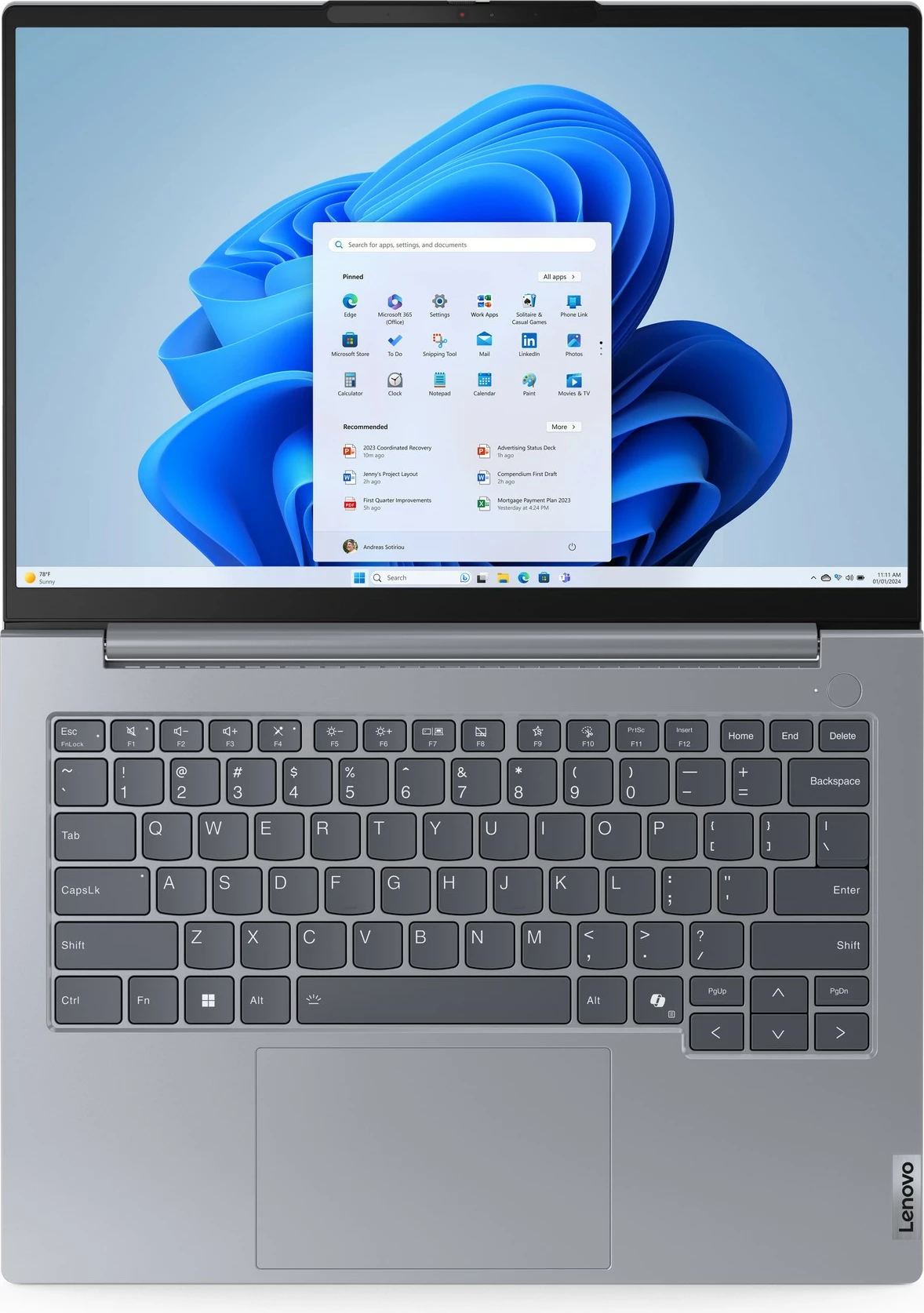 Laptop Lenovo ThinkBook 14 G7 IML, Intel Core Ultra 7, 32 GB RAM, 1 TB, Arctic Grey