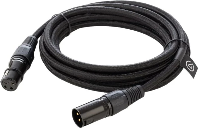 Kabllo audio XLR Elgato 10CAL9901, 3m, najlon, gold plated, e zezë