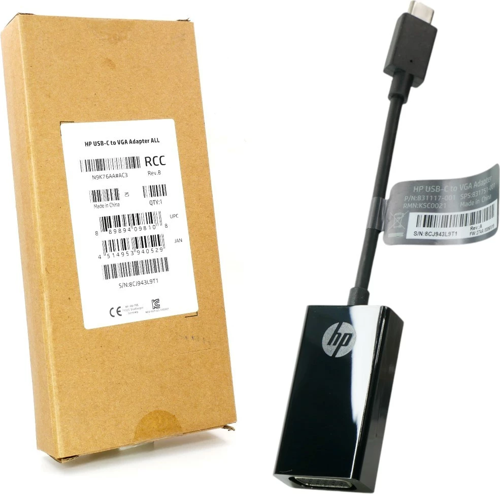 Adapter kabllo Lenovo USB-C në VGA, i zi