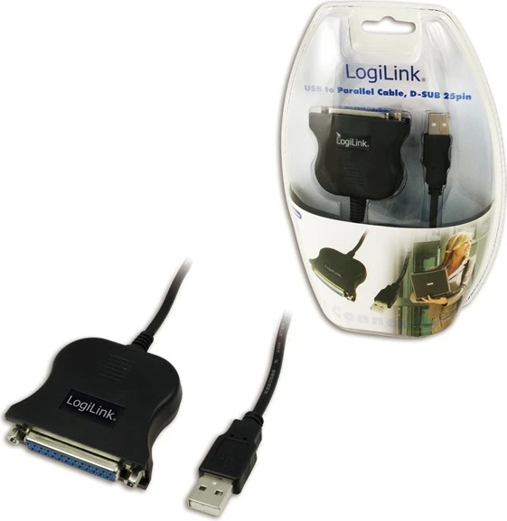 Adapter USB në DSUB-25 LogiLink UA0054A, 1.5m, i zi