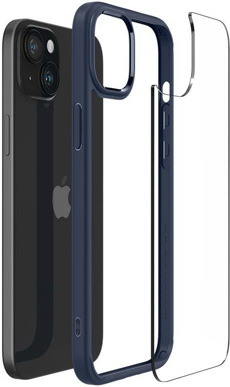 Mbështjellës Spigen Ultra Hybrid për iPhone 15 Plus, Kaltër e errët
