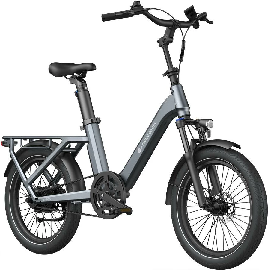 Bicikletë elektrike urbane cargo A DECE OASIS (ADO) Air ONE Pro, 250W, 370Wh, rrota 20×2.4", gri