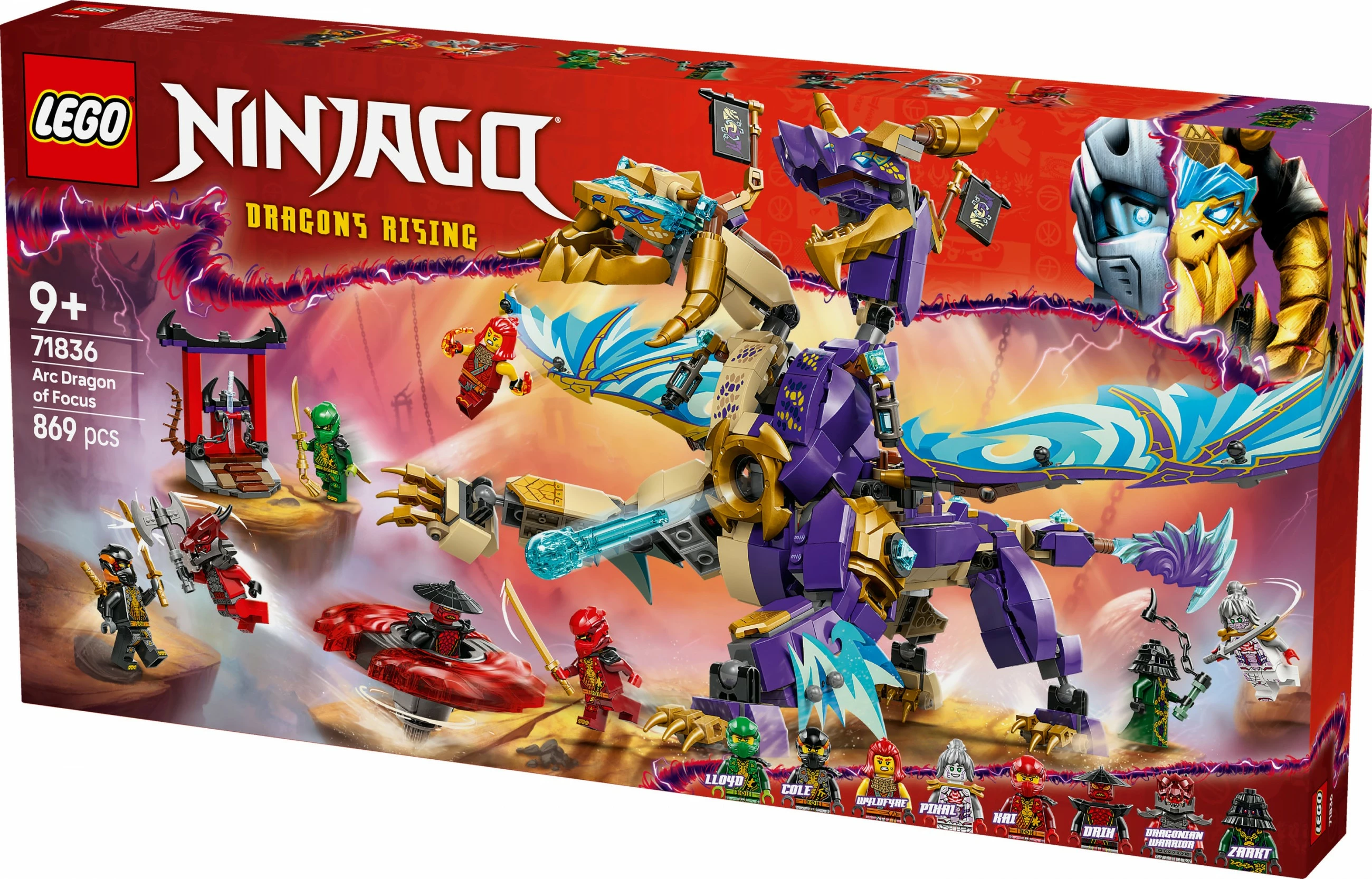 Set ndërtimi LEGO Ninjago 71836 Lichtbogendrache, 869 pjesë, multikolor