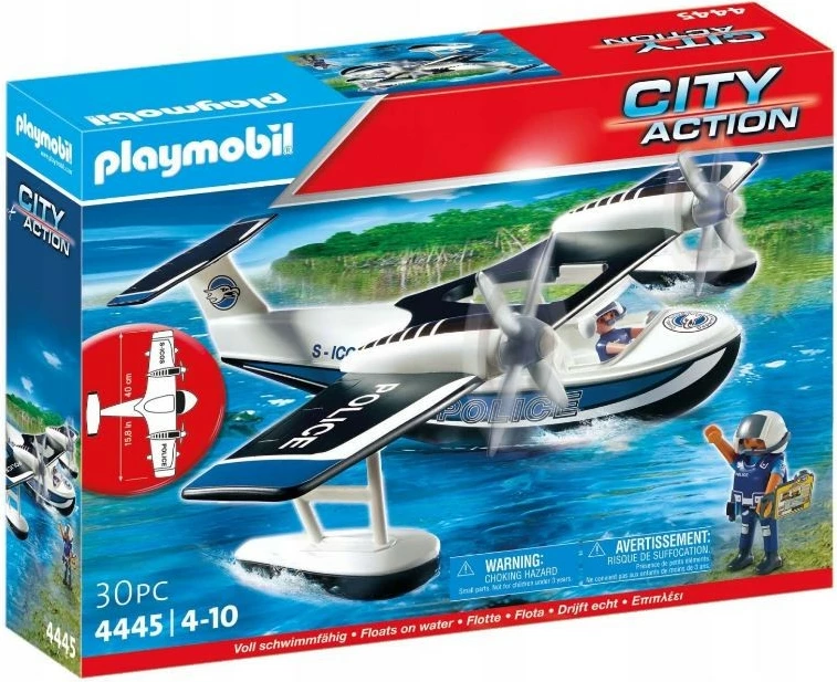 Set lodrash Playmobil City Action 4445 Police Watercraft, 30 pjesë