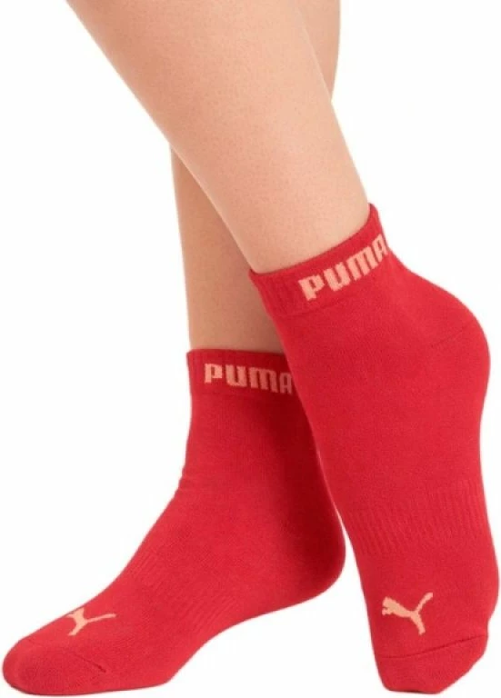 Çorape të shkurtra femrash Puma 3 copë, rozë/kuqe/të bardha [Madhësia: 35 - 38]