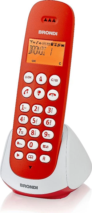 Telefon pa kabllo Brondi Adara, kuq/bardhë