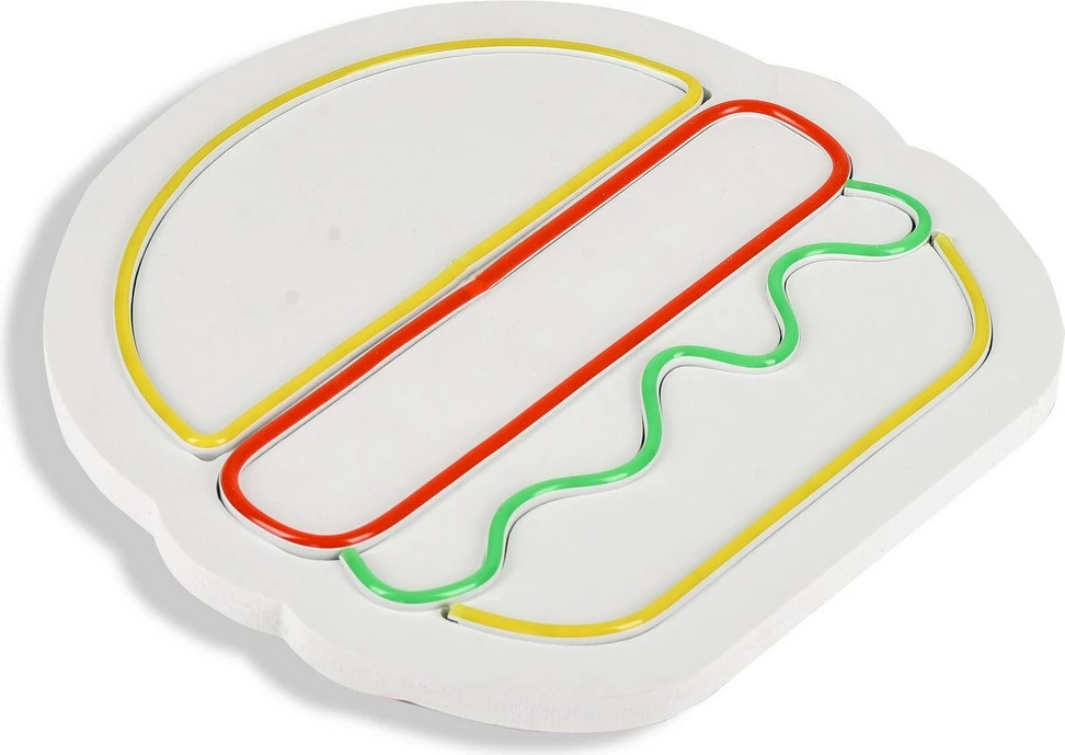 Dritë dekorative LED, plastikë, hamburger, shumëngjyrëshe