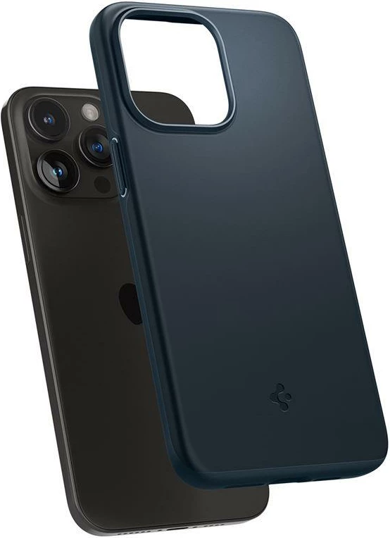Mbështjellës Spigen Thin Fit për iPhone 15 Pro Max, Black Metal