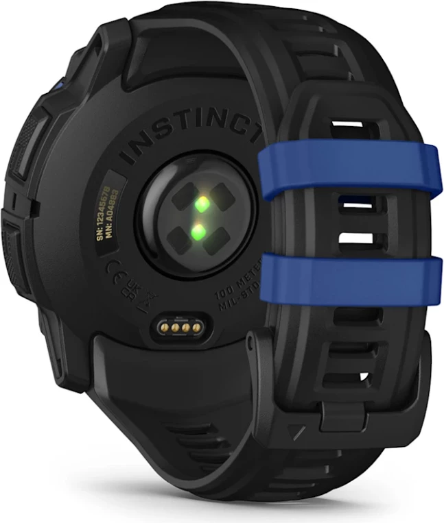 Smartwatch Garmin Instinct® 3, AMOLED, Black/Black-Bolt Blue strap, 50 mm
