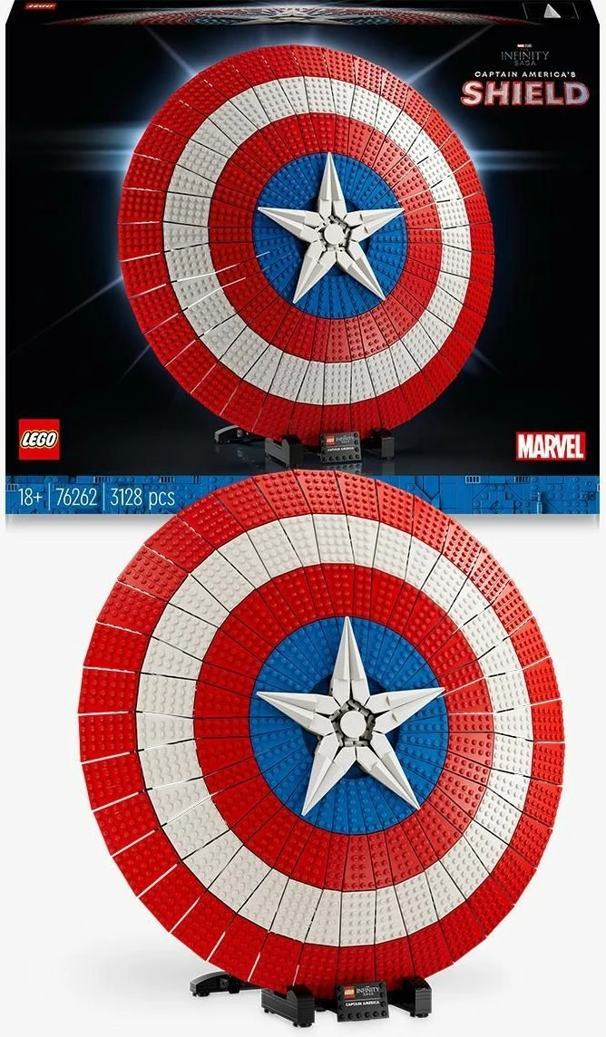 Set ndërtimi LEGO Marvel Super Heroes Captain America's Shield, 3128 pjesë, Multikolor