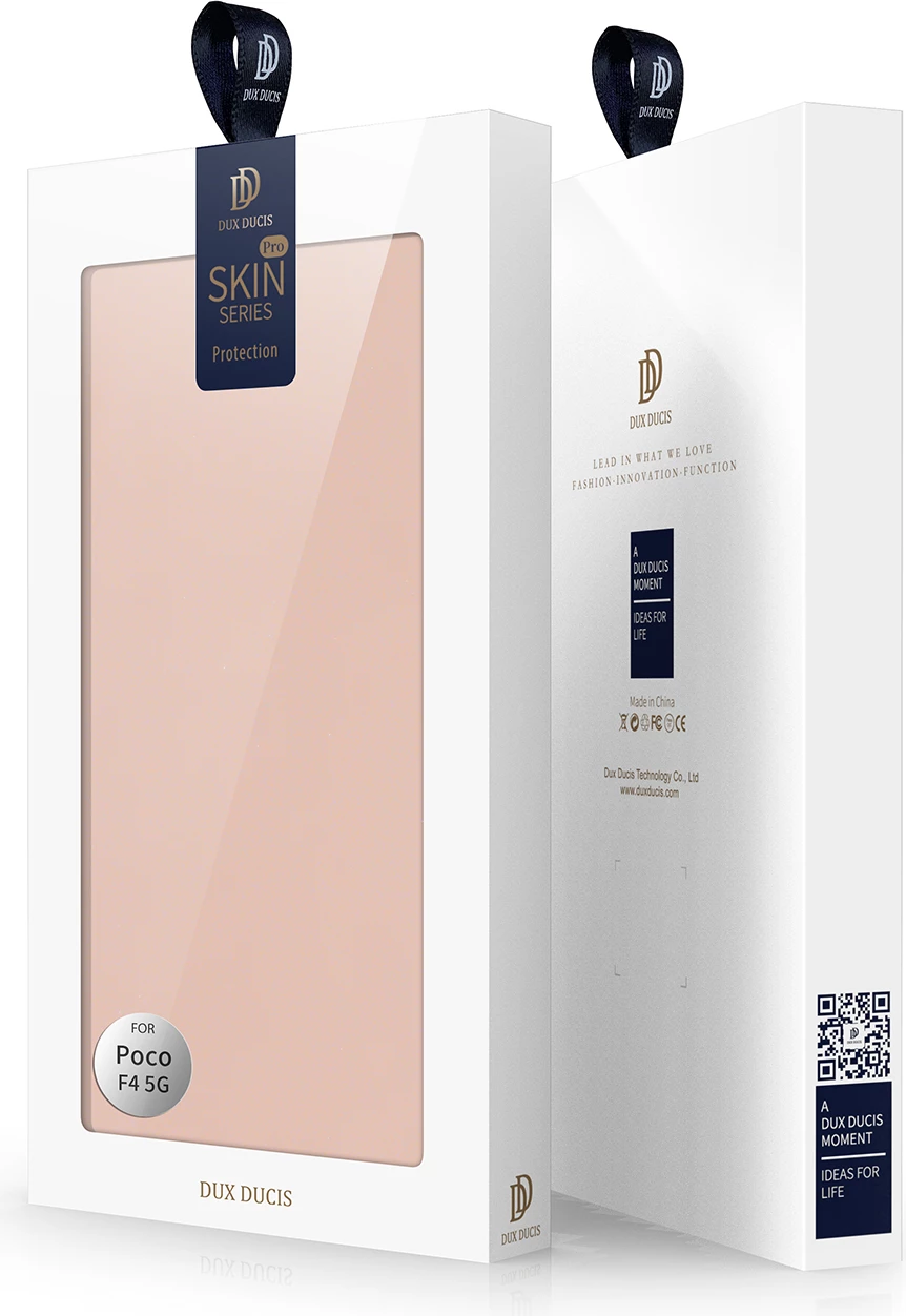 Mbështjellës Dux Ducis Skin Pro për Xiaomi Poco F4 5G, me xhep dhe qëndrim, rozë