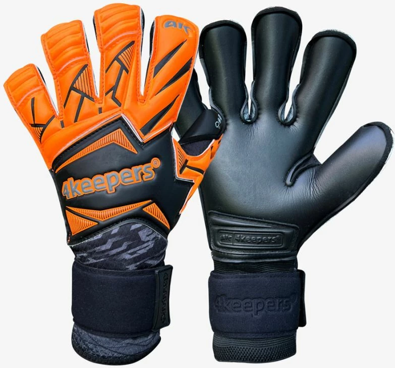 Dorëza portieri 4Keepers për meshkuj, të zeza dhe portokalli