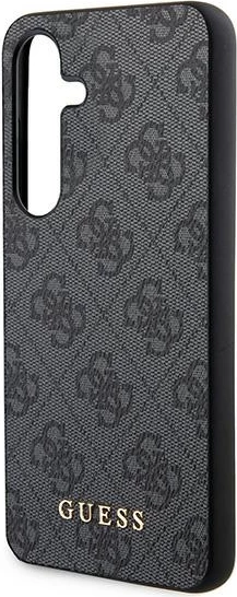 Mbështjellës Guess 4G Metal Gold Logo për Samsung Galaxy S24, i zi