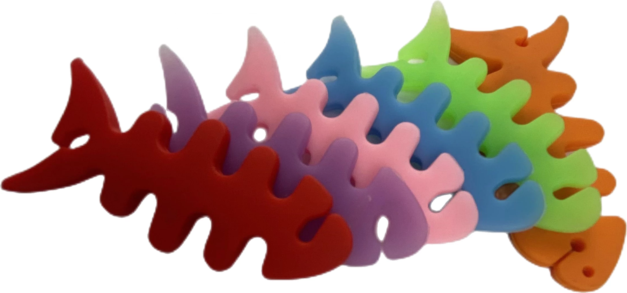 Mbështjellës kabllosh për kufje Hurtel, formë peshku, plastikë, portokalli