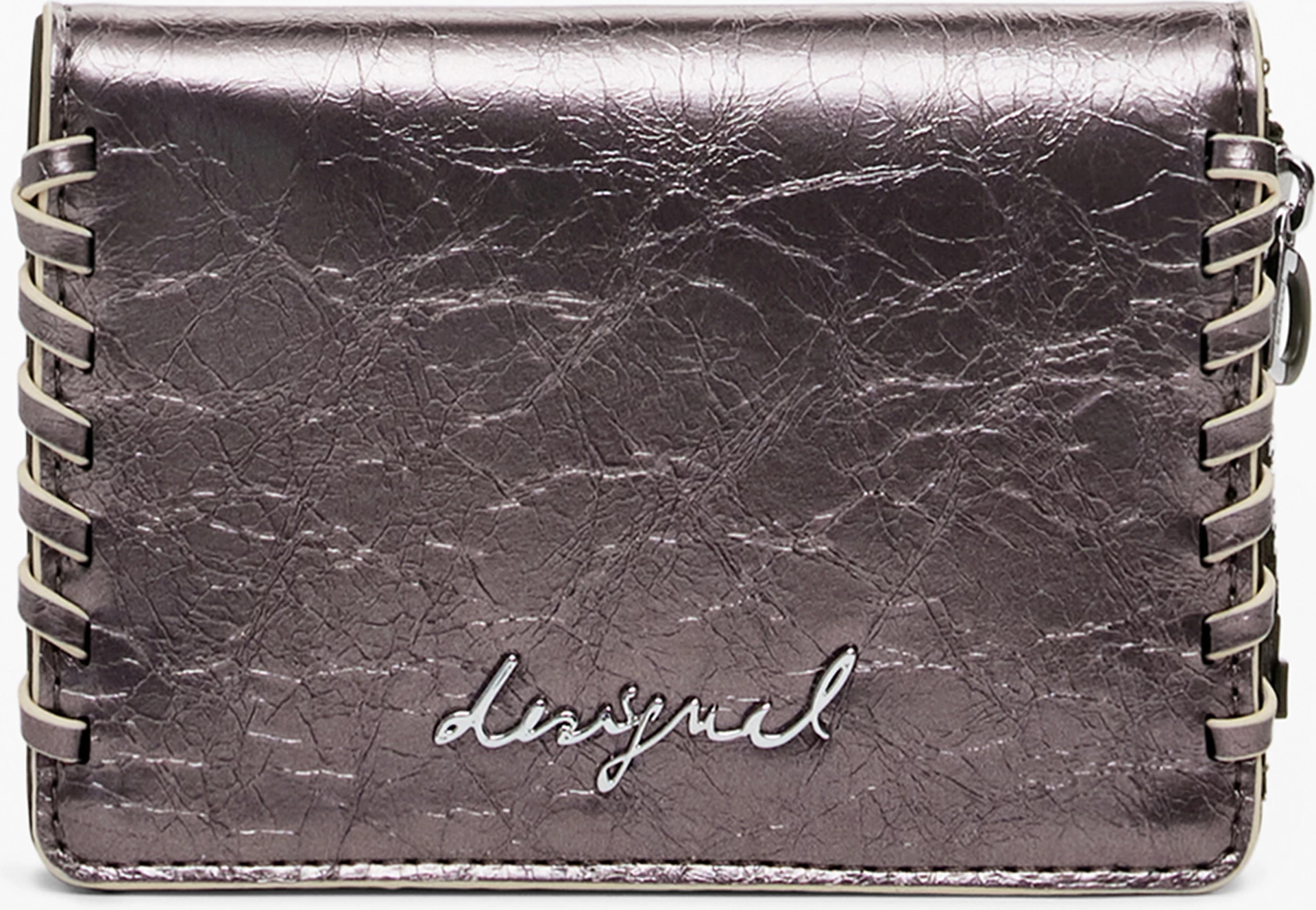 Portofol DESIGUAL GRETA TINY ZIP CAPSULE femra, bronze