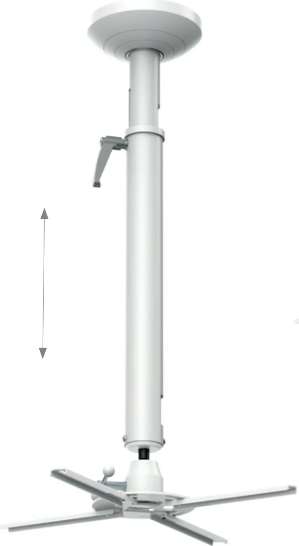 Mbajtëse tavani për projektor HAGOR Beamfix II, 670-900 mm, çelik inox, rregullim manual, 10 kg
