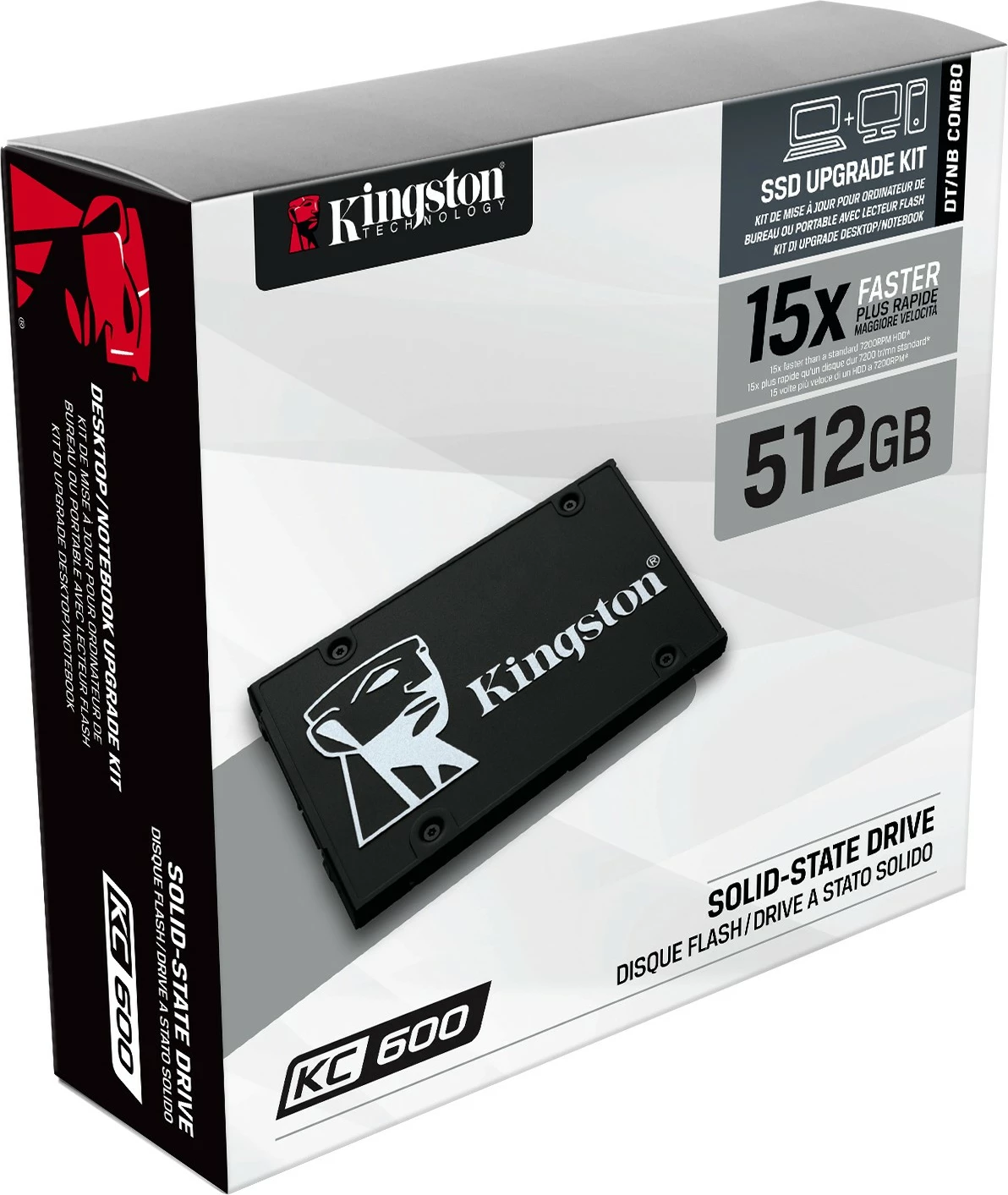 SSD Kingston KC600 512GB, 2.5", 550 MB/s