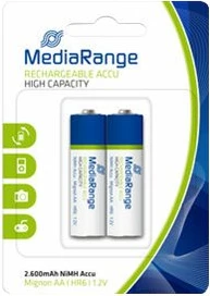 Bateri të rikarikueshme MediaRange MRBAT123 AA 2600mAh set 2 copë