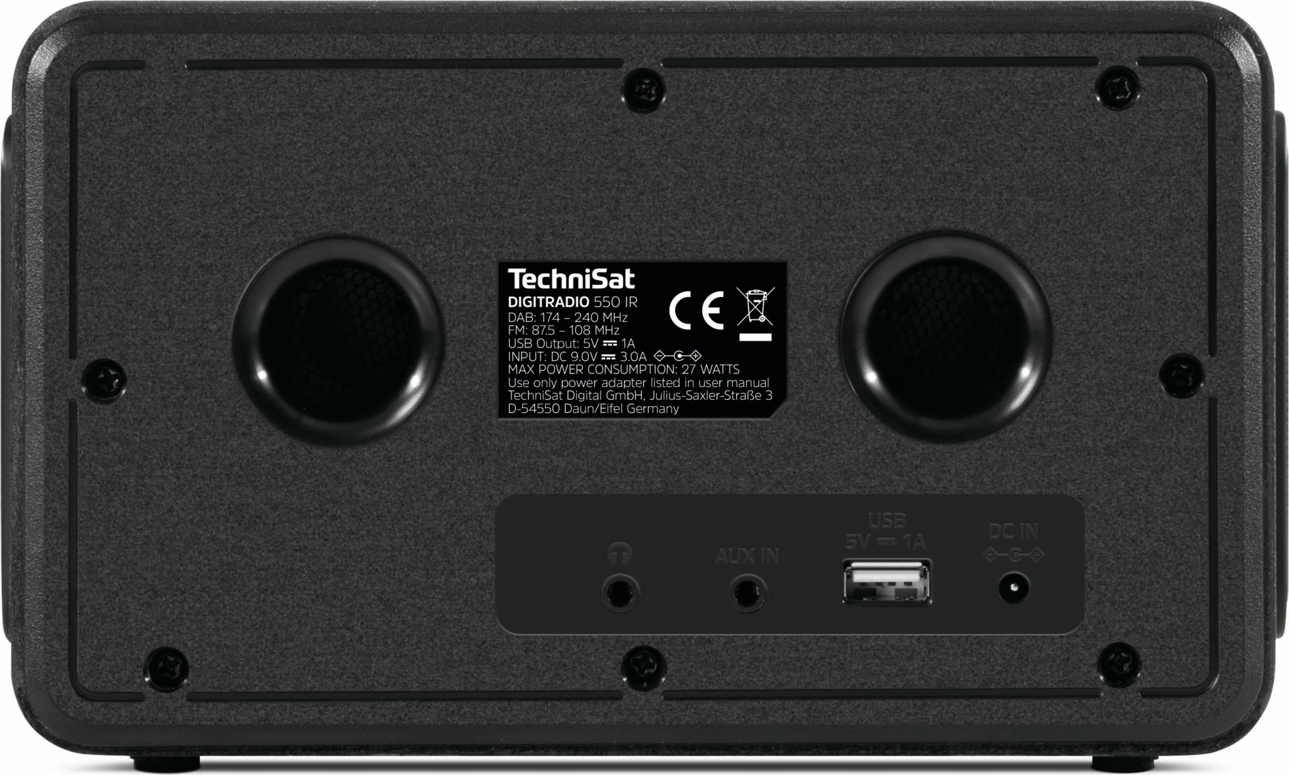 Radio digjitale TechniSat DigitRadio 550 IR, internet radio, DAB+, FM, e zezë