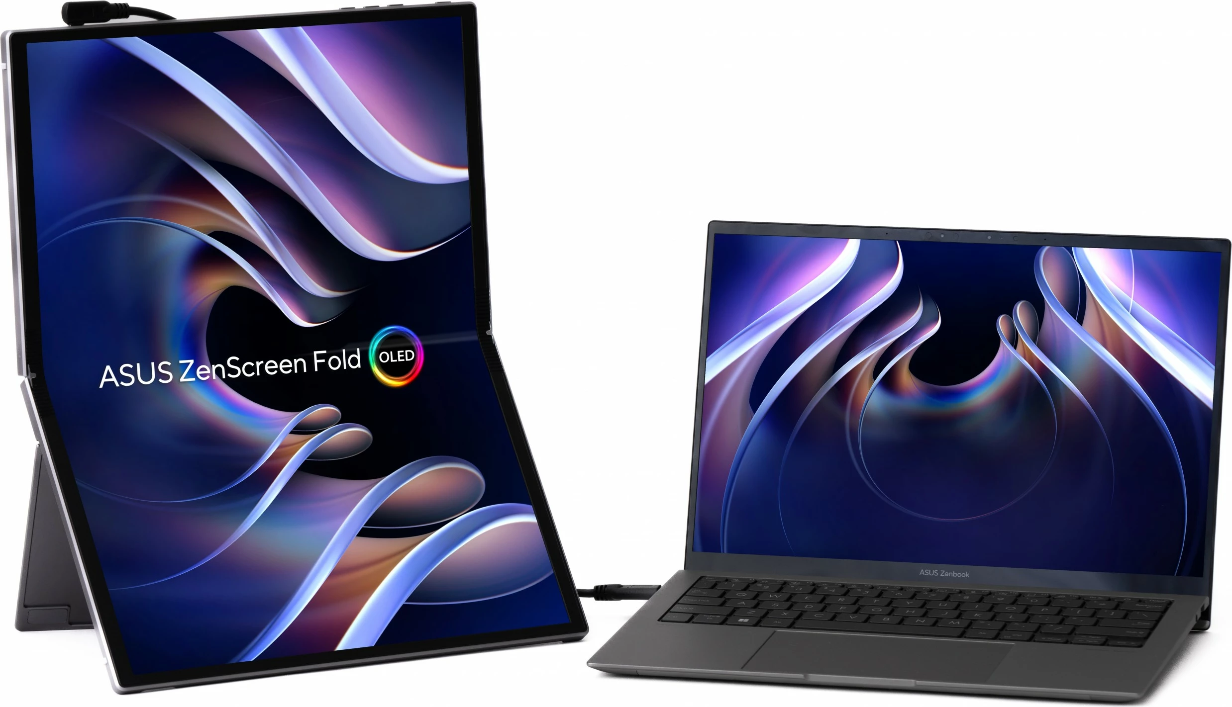 Monitor portativ ASUS ZenScreen Fold OLED MQ17QH, 17.3", Quad HD, OLED, Argjendtë