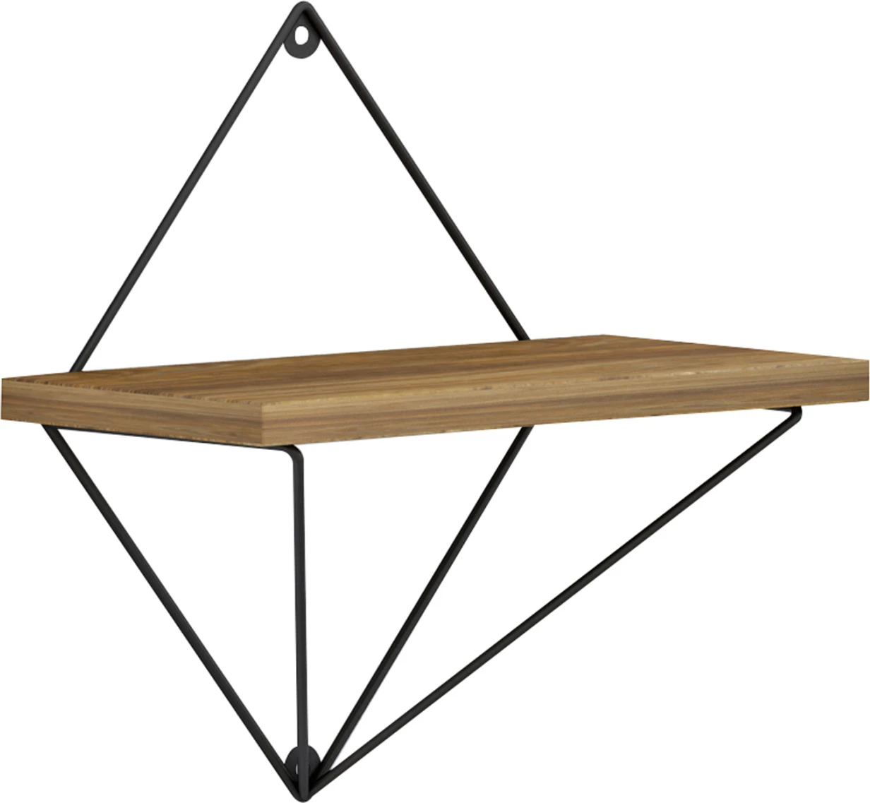 Rafta muri 2 copë set ZANNARD FH8929.11 metal i zi-melaminë natyrale 30x14x30Hcm