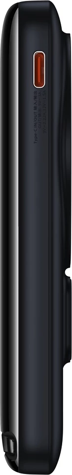 Powerbank Baseus Magnetic Bracket PPCX000203, 10000mAh, MagSafe, 20W, me kabllo USB-C 0.5m, Kaltër e errët